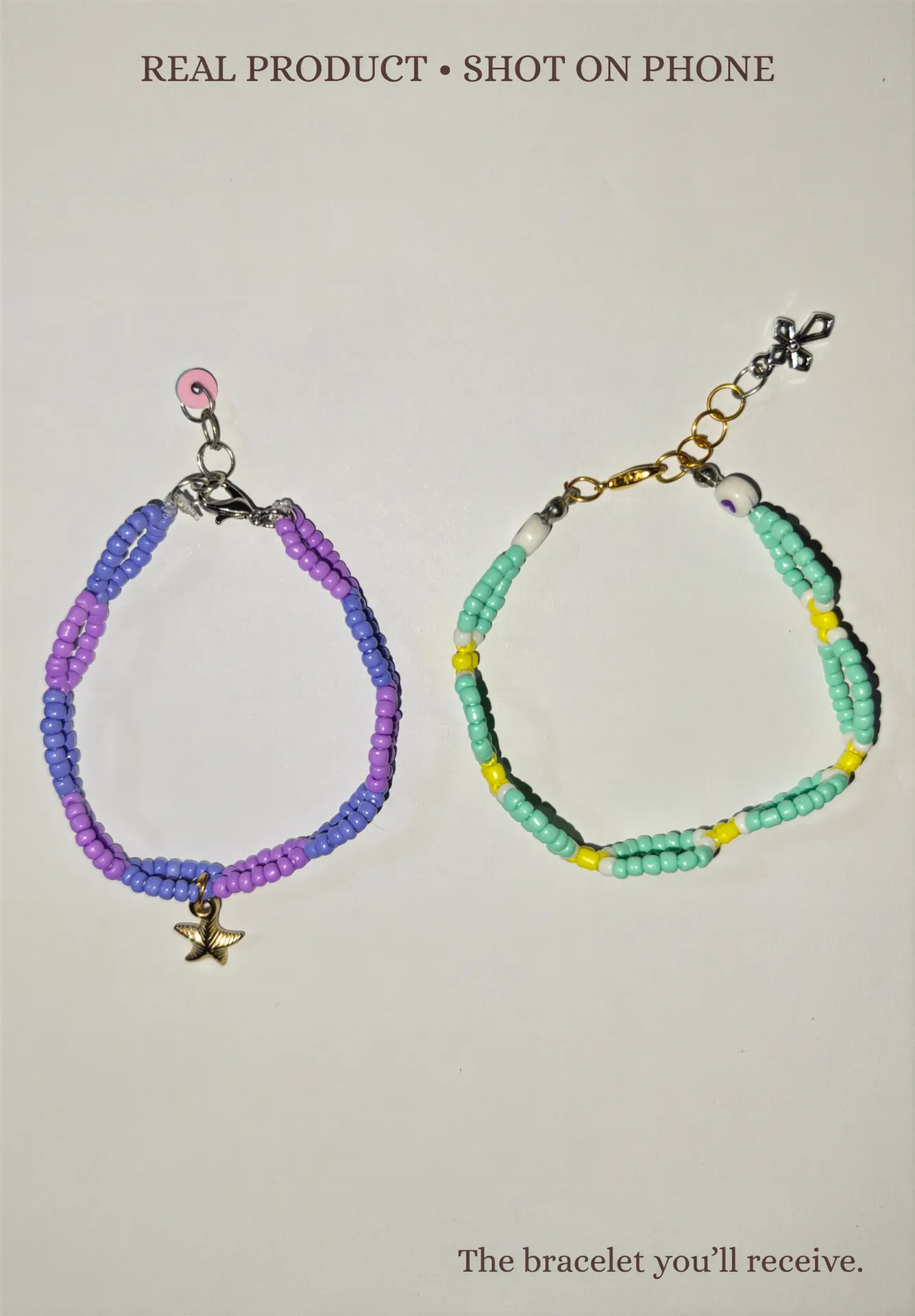 TWILIGHT & TIDE DUO — 2 Handmade Beaded Bracelet Set