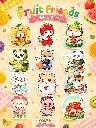 Fruit Friends - 12PCS Premium Animal Sticker pack