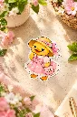 Pink Garden Duck -6 cm Premium Waterproof Sticker