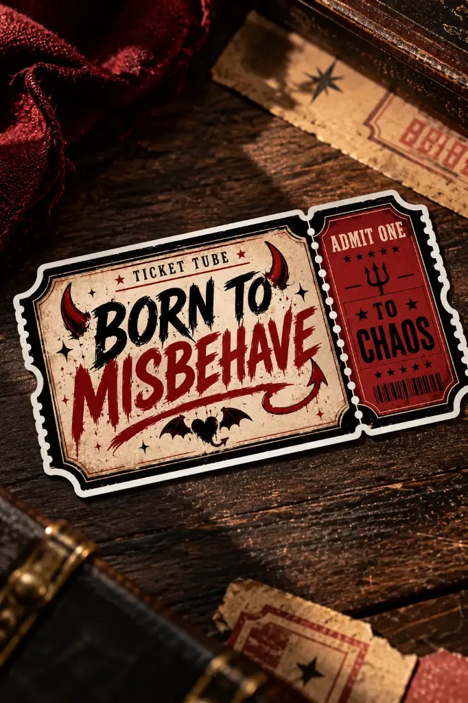 Born to Misbehave -5.5 cm Premium Waterproof Sticker