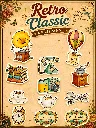 Retro Classic Sticker Set - Premium 12 piece Bundle