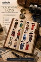 Traditional World Boys Sticker Pack | 12 Premium Chibi Culture Vinyl Stickers