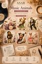 Music Animals Premium Vinyl Sticker Pack (14 Stickers)