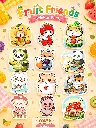 Fruit Friends - 12PCS Premium Animal Sticker pack