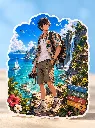 Island Explorer — 8+ cm Premium Waterproof Sticker