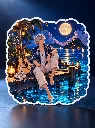 Moonlit Island Escape — 8+ cm Premium Waterproof Sticker