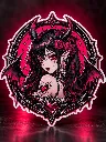 Crimson Demon — 6 Cm Premium Waterproof Sticker
