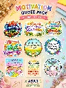 9 PCS Motivational Quote Sticker Pack