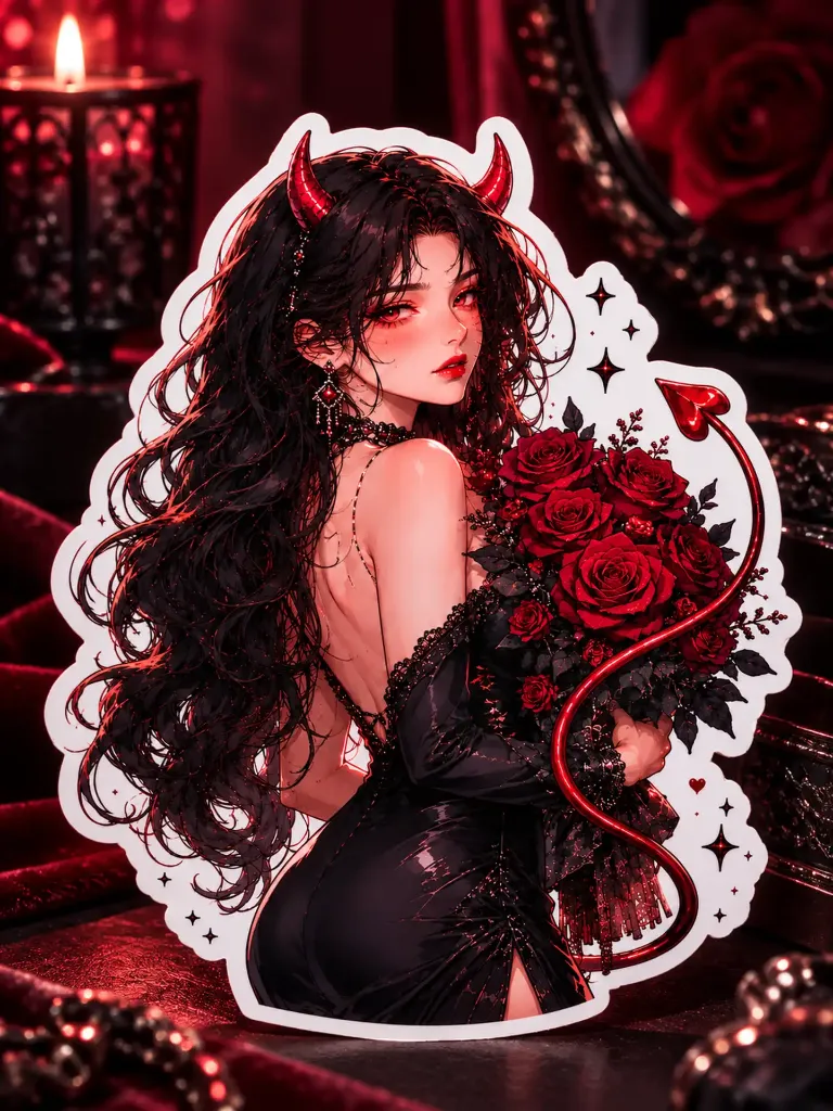 Velvet Demon — 7.2 Cm Premium Waterproof Sticker