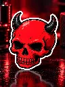 Devil Skull — 5.8 Cm Premium Waterproof Sticker