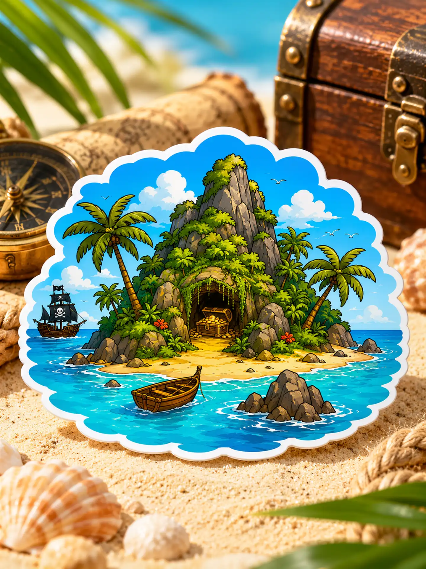 Treasure Cove -7.4 cm Premium Waterproof Sticker