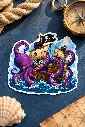 Purple Kraken -8 cm Premium Waterproof Sticker