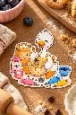Baking Duck -6.4 cm Premium Waterproof Sticker