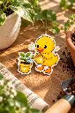 Gardening Duck -6.1 cm Premium Waterproof Sticker